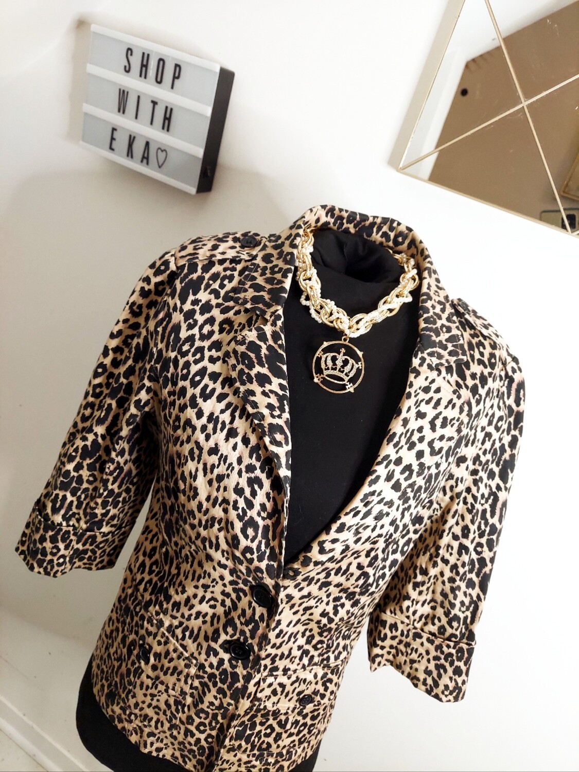 used leopard blazer