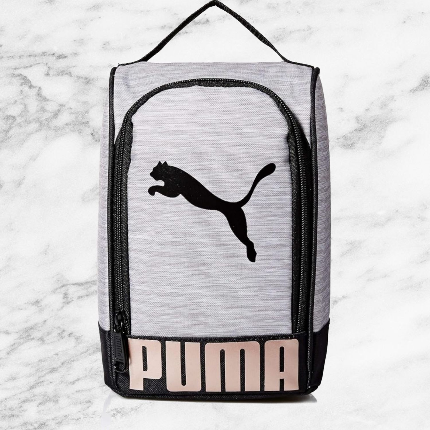 NEW Grey lunch bag with rose gold puma logo