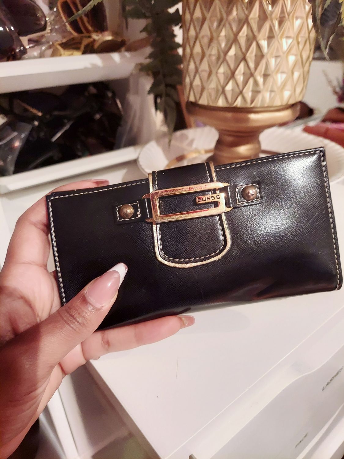 Black vintage Guess Leather wallet