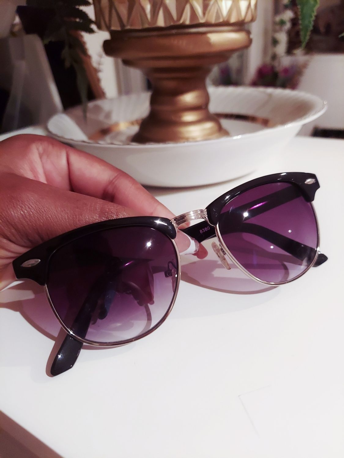 Black and silver sunglasses