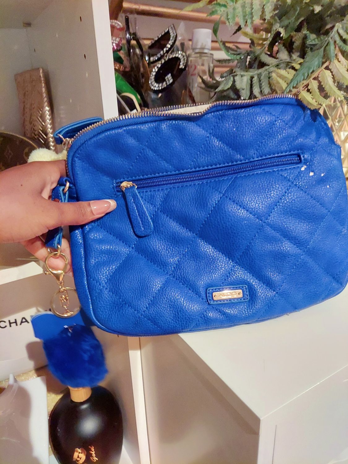 Quilted blue IPad case