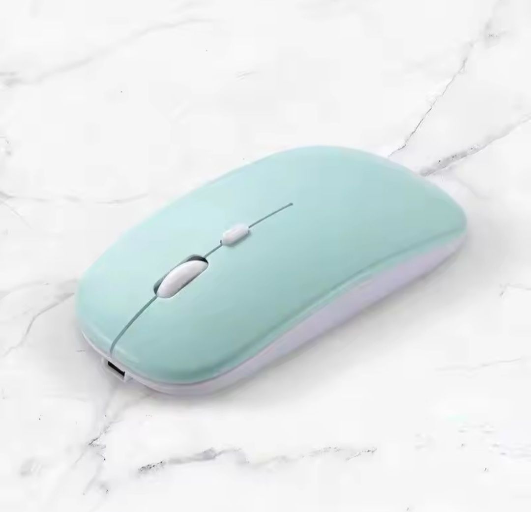 NEW Teal rechargeable wireless Bluetooth mouse 2.4G USB (ADD ON ITEM)