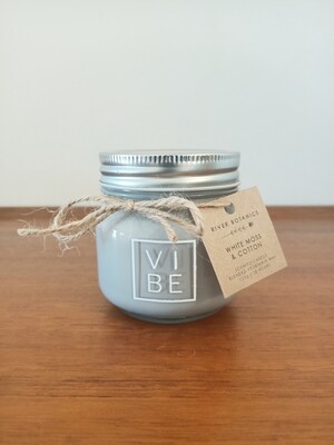 WHITE MOSS & COTTON SCENTED CANDLE