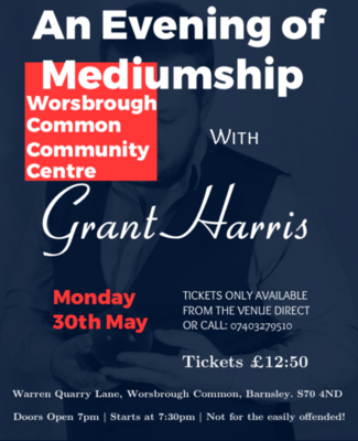 Evening of Mediumship, Worsbrough Common Community Centre, Mon 30th May 2022