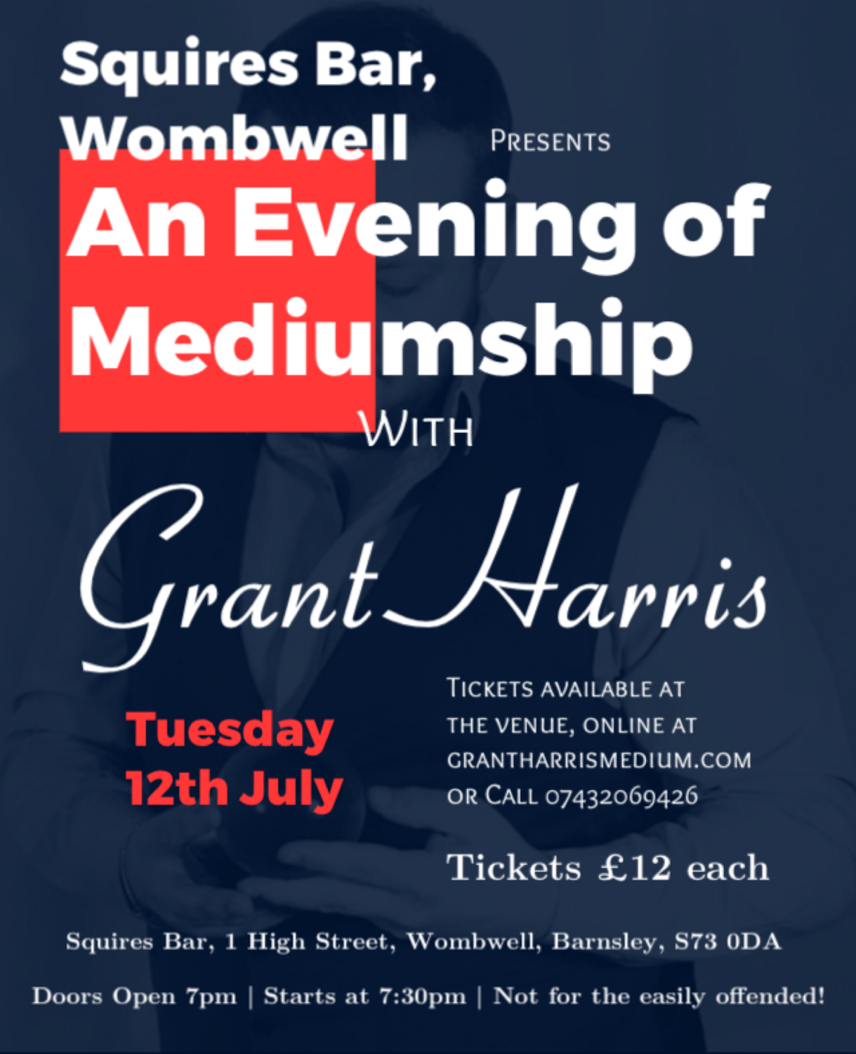 Evening of Mediumship, Squires Bar, Wombwell, Tue 12th July 2022