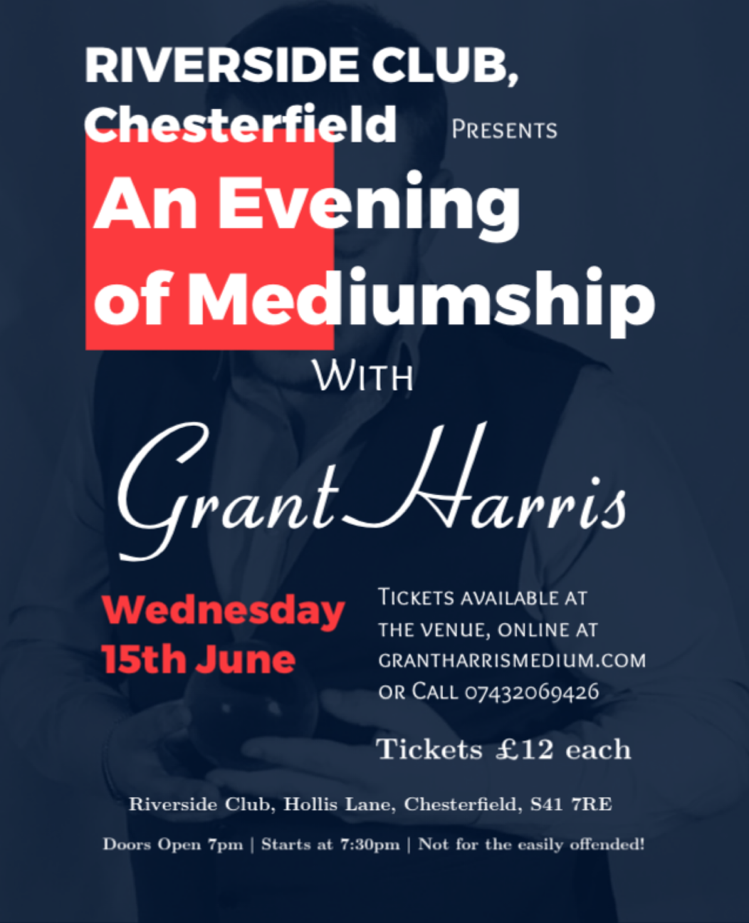Evening of Mediumship, The Riverside, Chesterfield, Wed 15th June 2022
