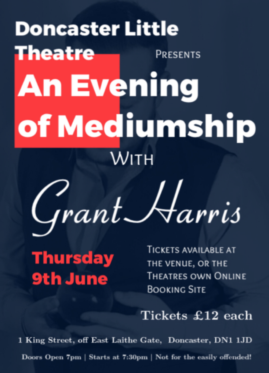 Evening of Mediumship, Doncaster Little Theatre, Thurs 9th June 2022