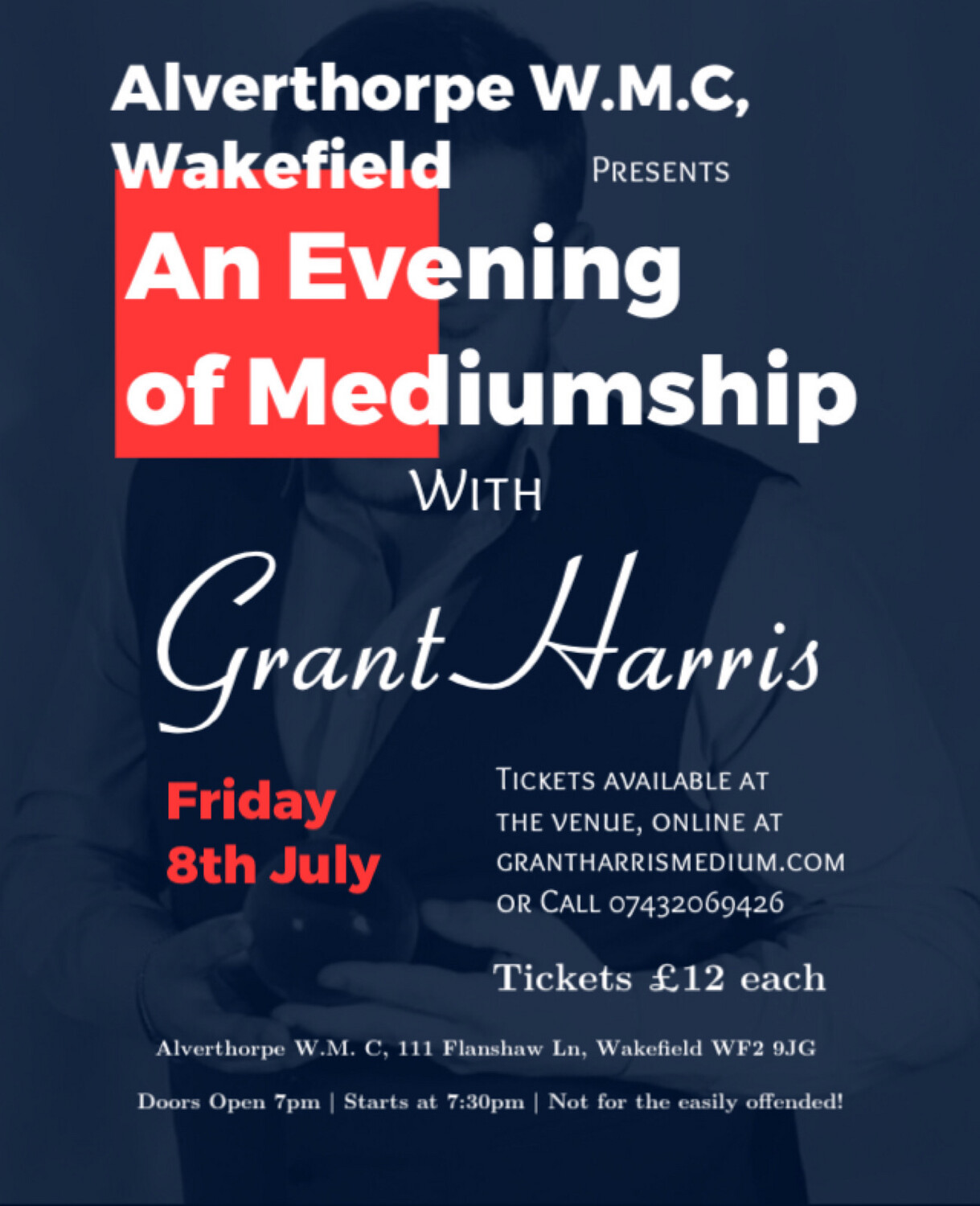 Evening of Mediumship, Alverthorpe WMC, Wakefield, Fri 8th July 2022