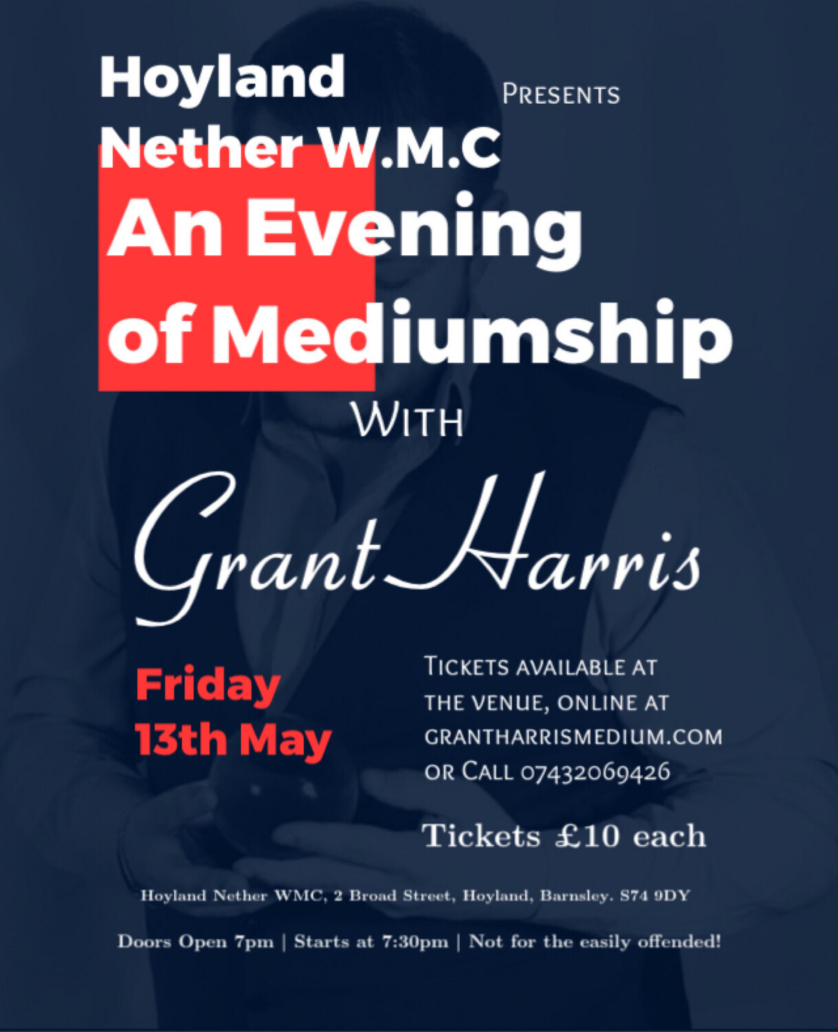 Evening of Mediumship, Hoyland Nether WMC, Fri 13th May 2022