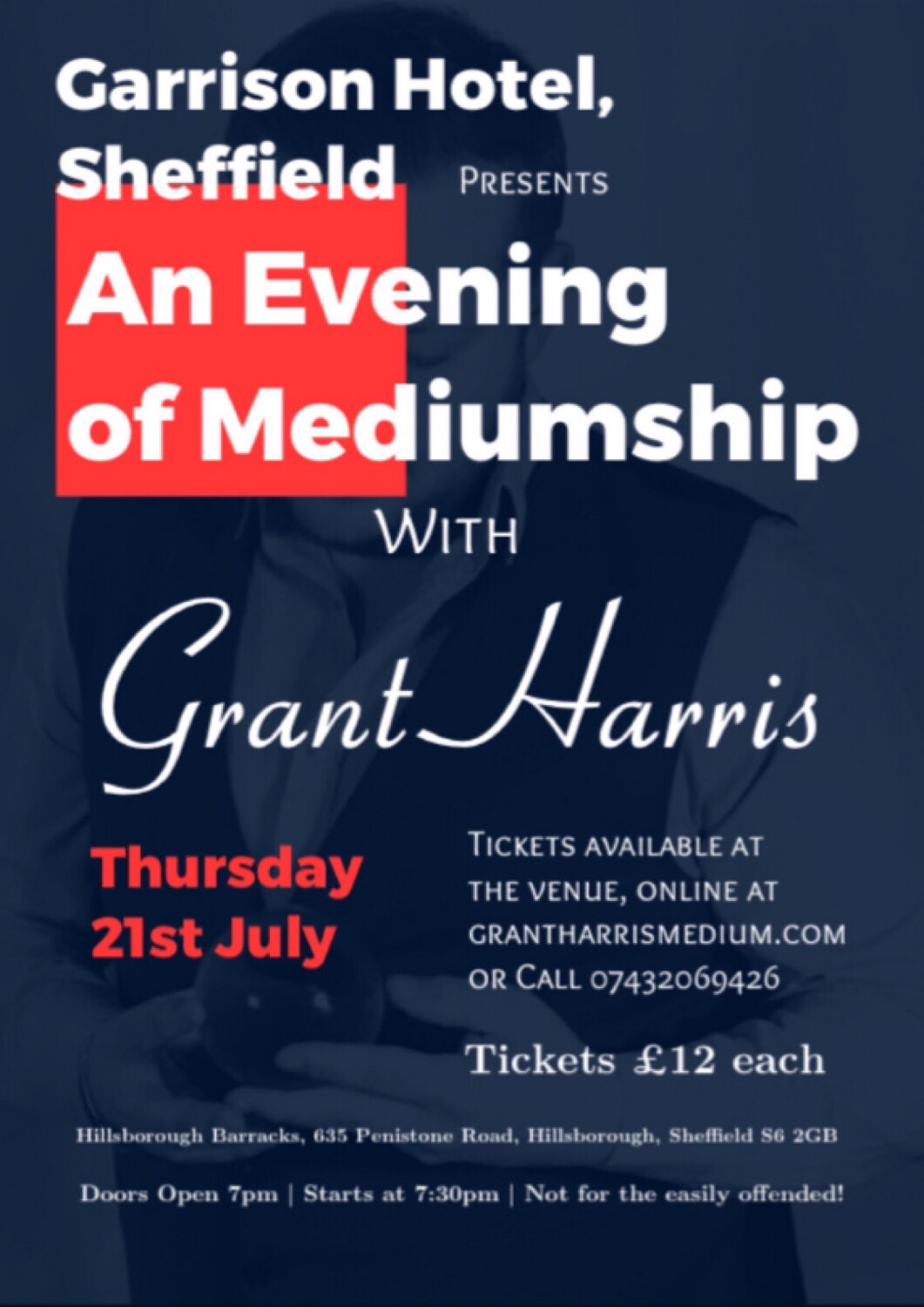 Evening of Mediumship, The Garrison Hotel, Thu 21st July 2022