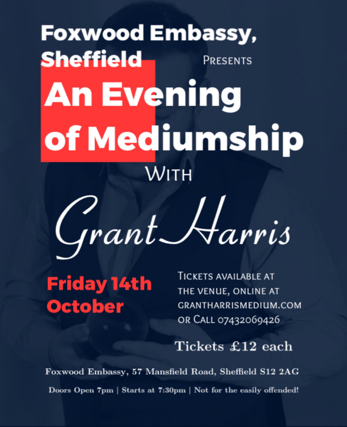 Evening of Mediumship, Foxwood Embassy, Sheffield, Fri 14th October 2022