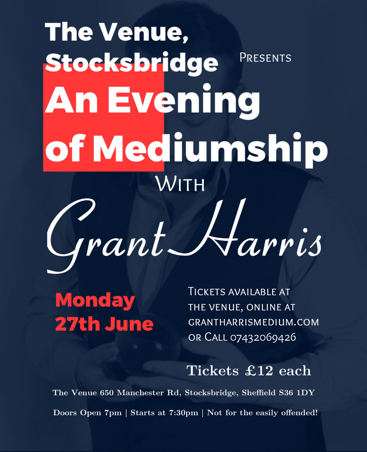 Evening of Mediumship, The Venue, Stocksbridge, Monday 27th June 2022