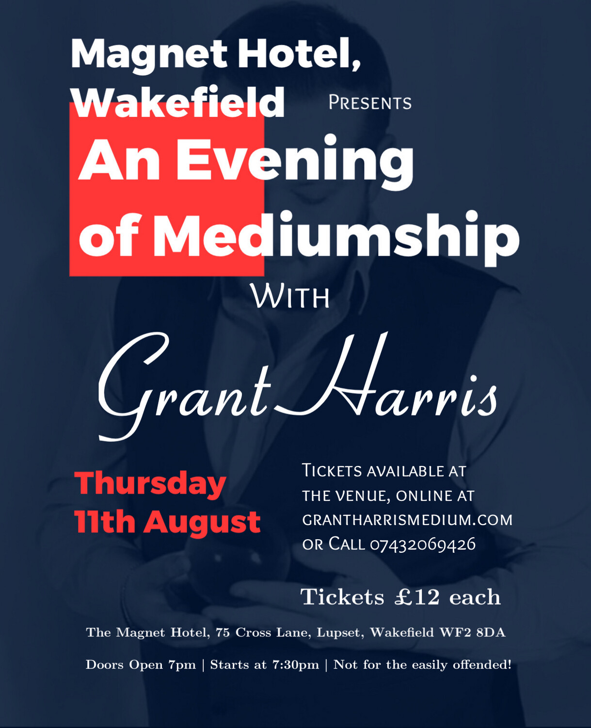 Evening of Mediumship, Magnet Hotel, Wakefield, Thu 11th August 2022