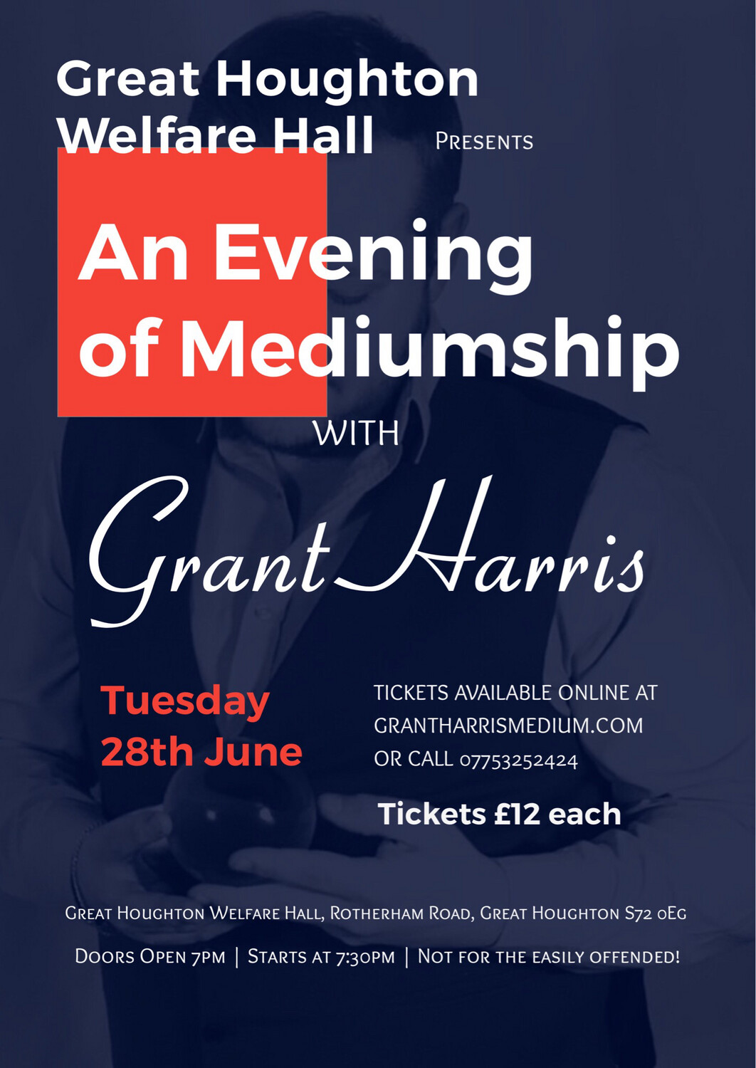 Evening of Mediumship, Great Houghton Welfare Hall, Tue 28th June 2022