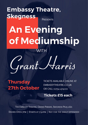 Evening of Mediumship, 'Upstairs' @ The Embassy Theatre, Skegness, Thu 27th October 2022