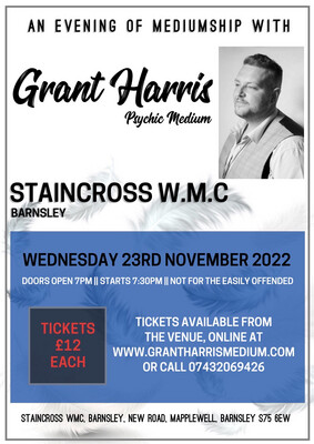Staincross Club, Barnsley, Wed 23rd November 2022
