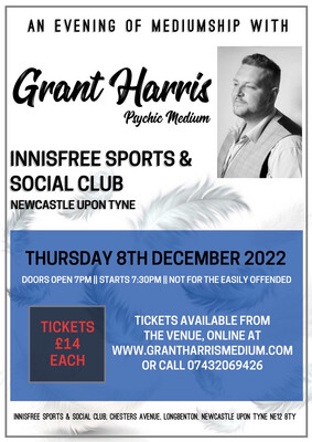 Innisfree Sports & Social Club, Newcastle, Thurs 8th December 2022