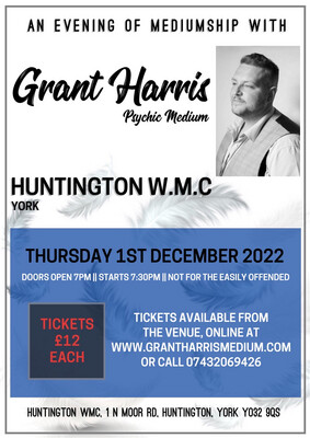 Huntington W.M.C, York, Thu 1st December 2022