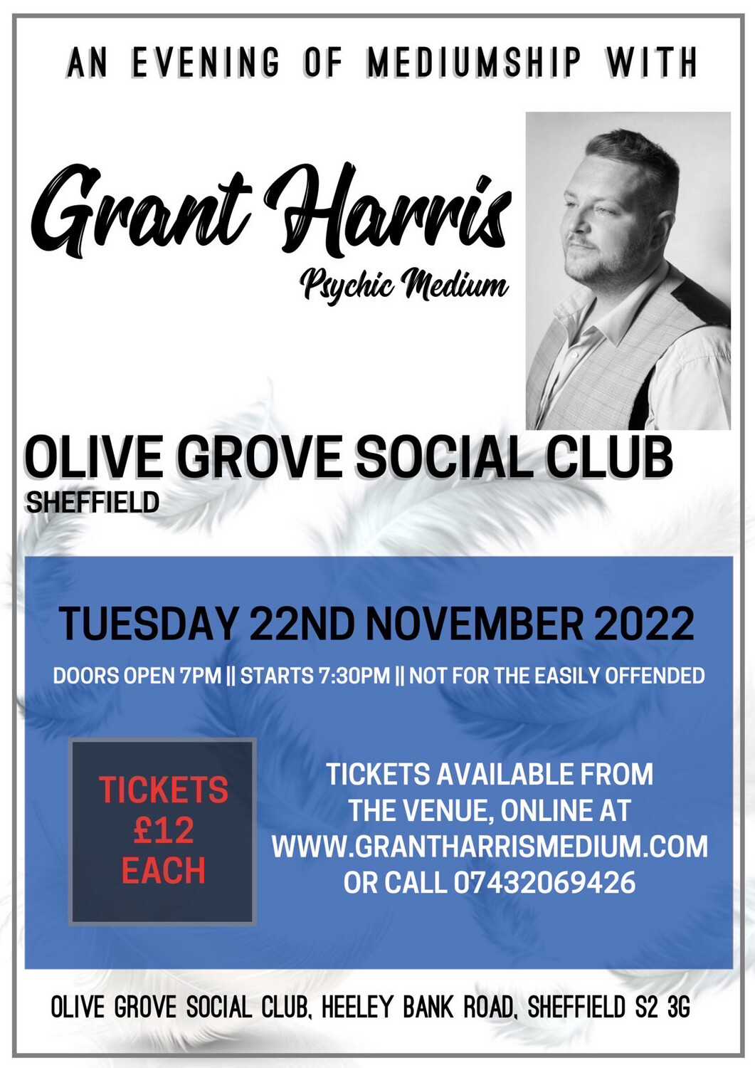 Olive Grove Social Club, Sheffield, Tues 22nd November 2022