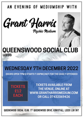 Queenswood Social Club, Leeds, Weds 7th December 2022