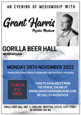 Gorilla Beer Hall, Mexborough, Mon 28th November 2022 (+ upcoming dates)