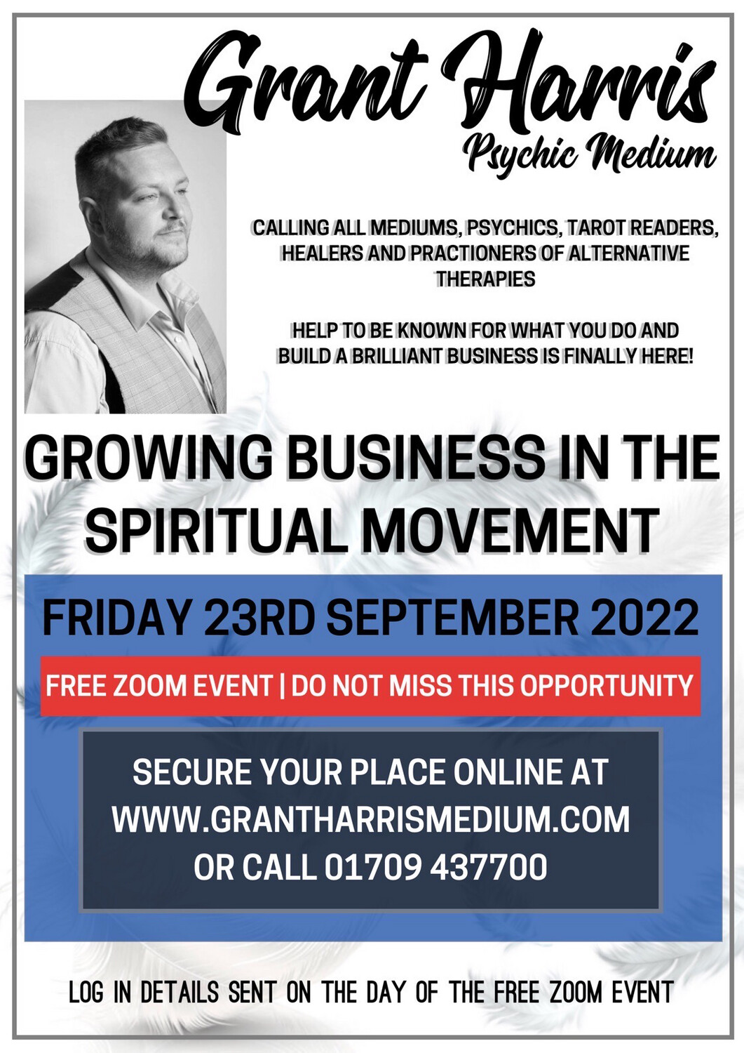 Growing Business In The Spiritual Movement Zoom Event - 1 Day Course - Saturday 8th October.