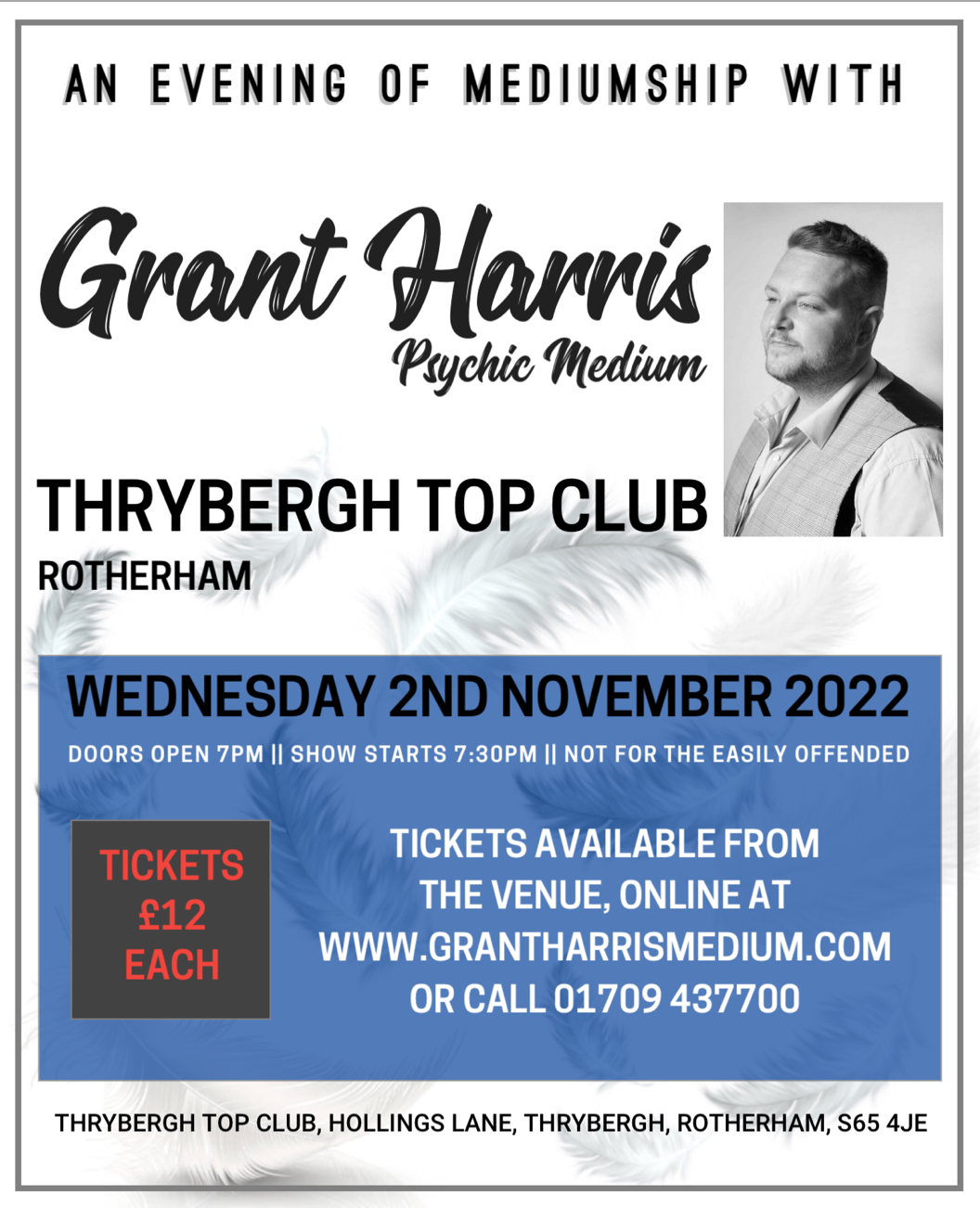 Thrybergh Top Club, Weds 2nd November 2022