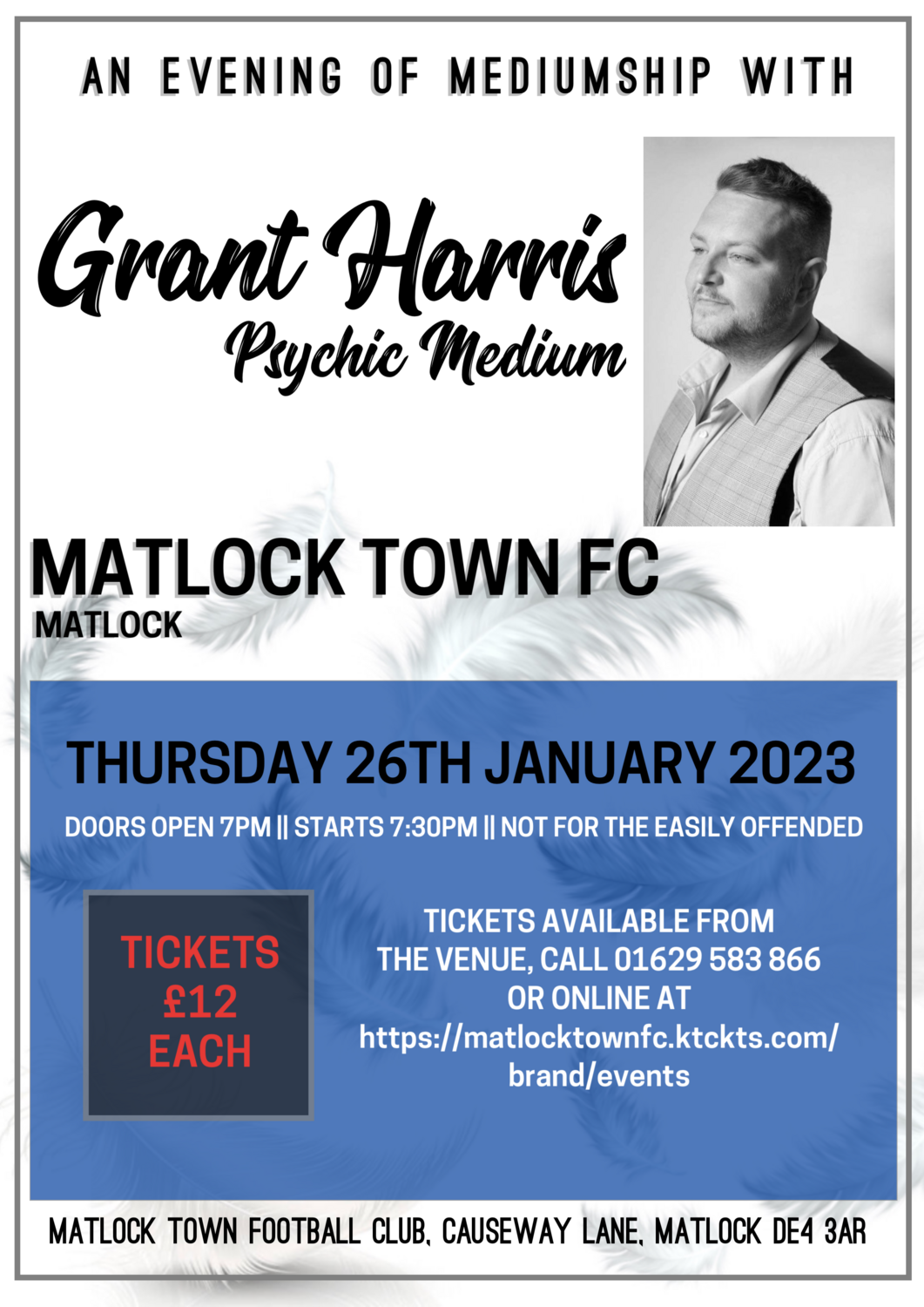 Matlock Town Football Club, Thursday 26th January 2023
