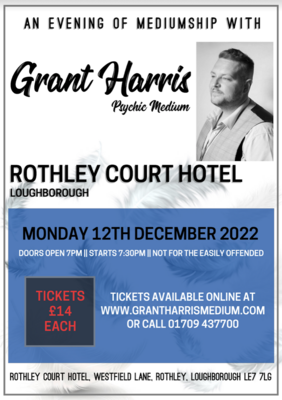 Rothley Court Hotel, Rothley Loughborough, Mon 12th December 2022 (+ upcoming dates)