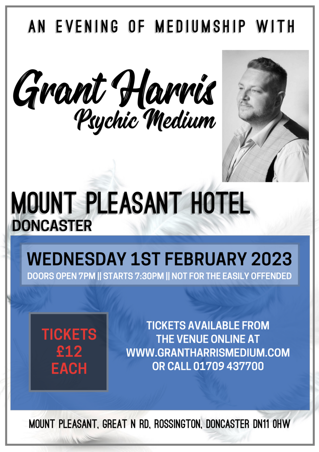 Mount Pleasant Hotel, Doncaster, Wednesday 1st February 2023