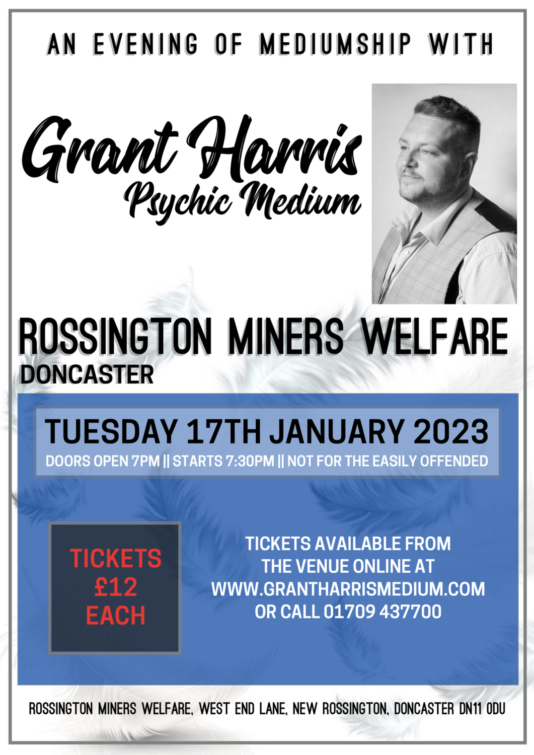 Rossington Miners Welfare, Doncaster, Tuesday 17th January 2023