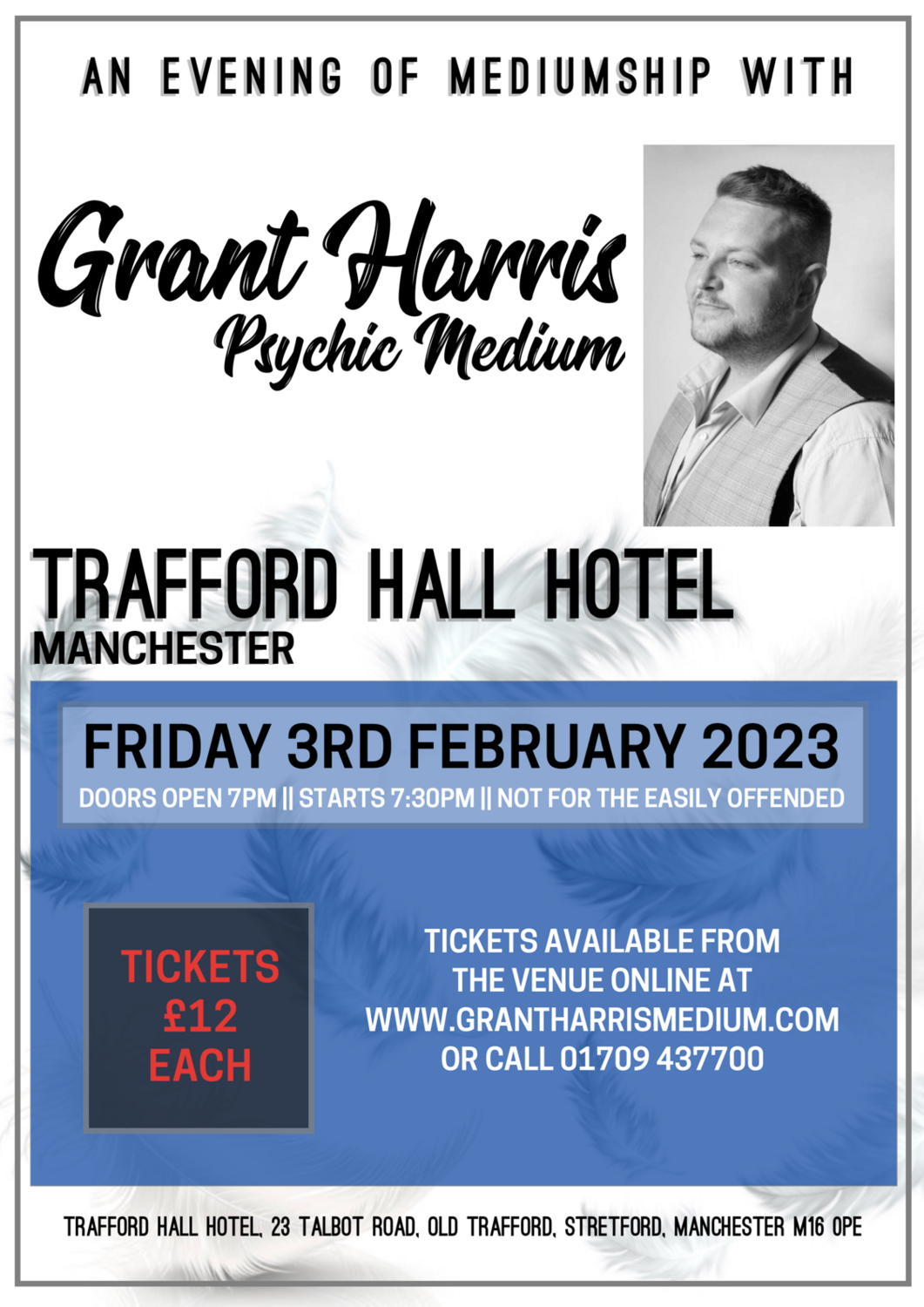 Trafford Hall Hotel, Manchester, Friday 3rd February 2023