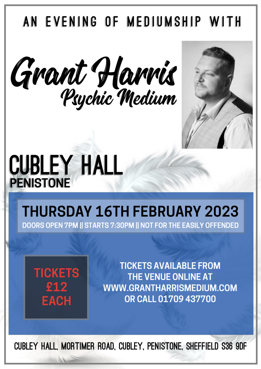 Cubley Hall, Penistone, Sheffield, Thursday 16th February 2023