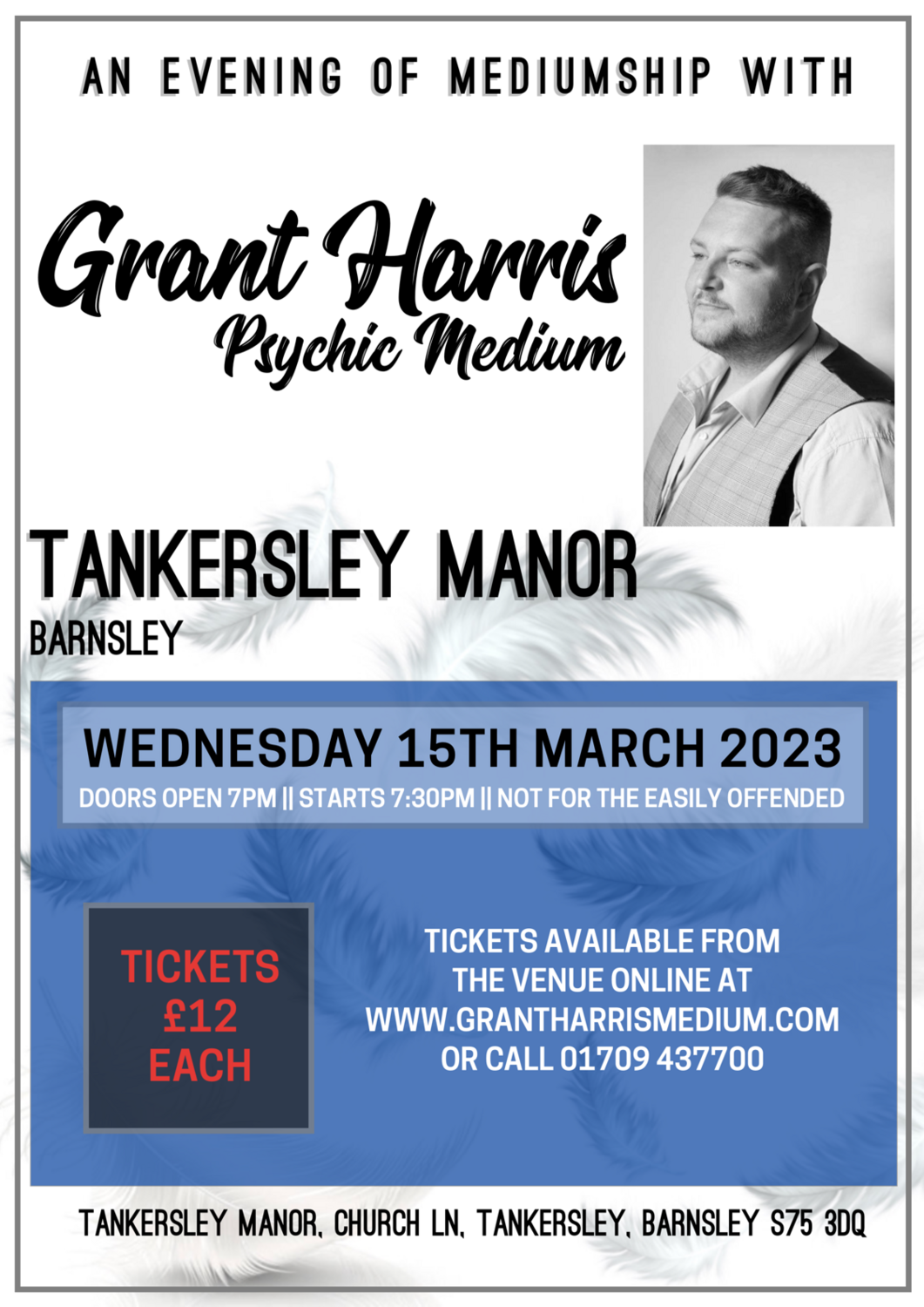 Tankersley Manor, Barnsley, Wednesday 15th March 2023