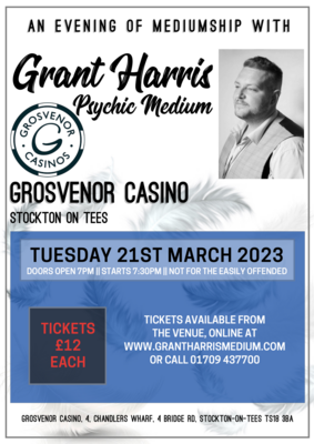 Grosvenor Casino, Stockton on Tees, Tuesday 21st March 2023