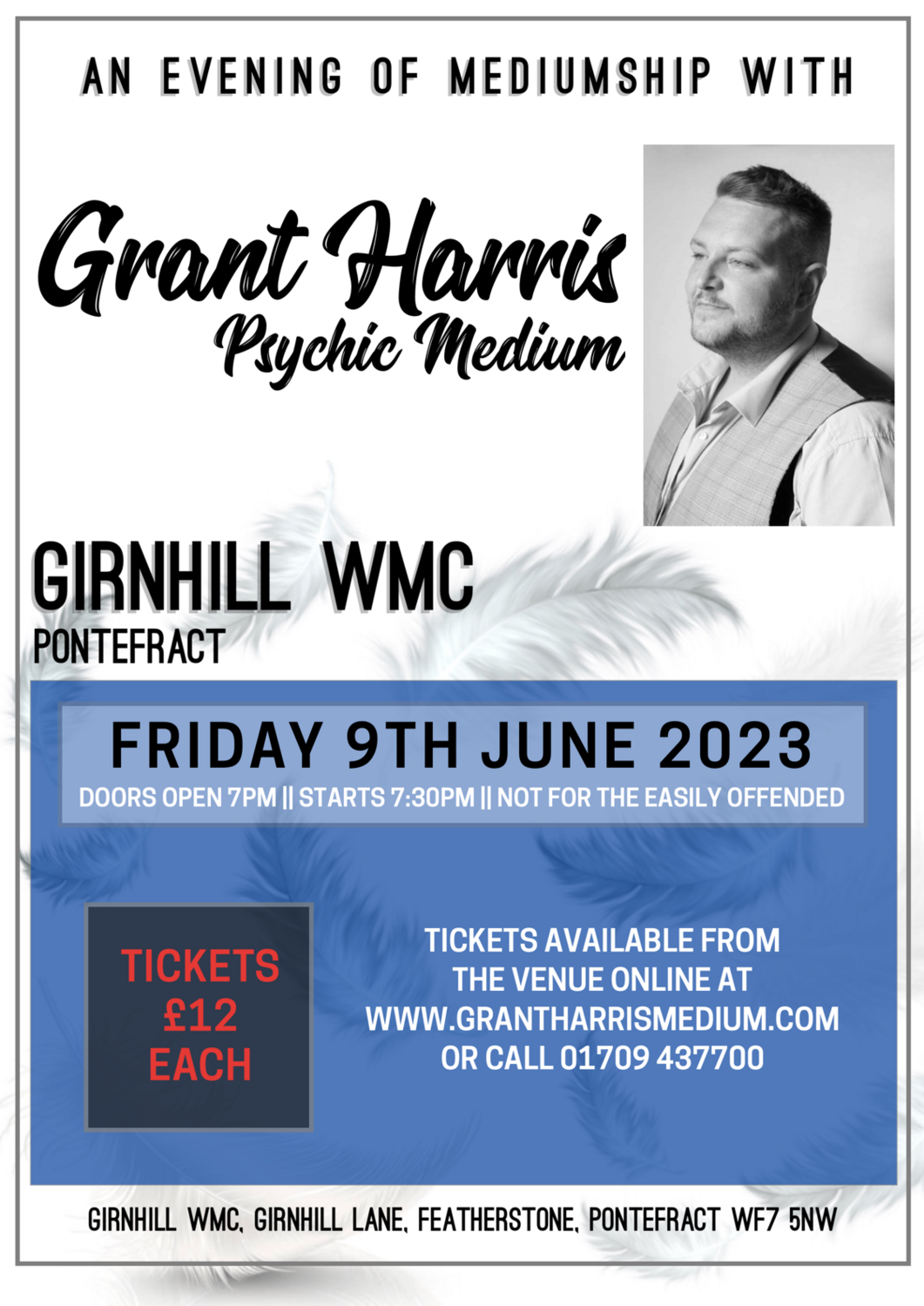 Girnhill WMC, Featherstone Pontefract, Friday 9th June 2023