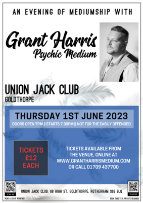Union Jack Memorial Club, Goldthorpe, Thursday 1st June  2023