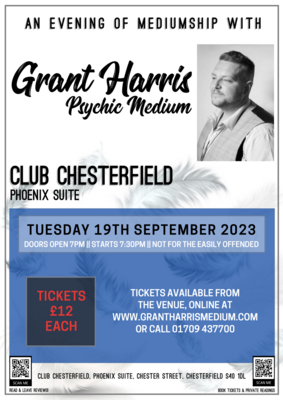 Club Chesterfield, Tuesday 19th September 2023