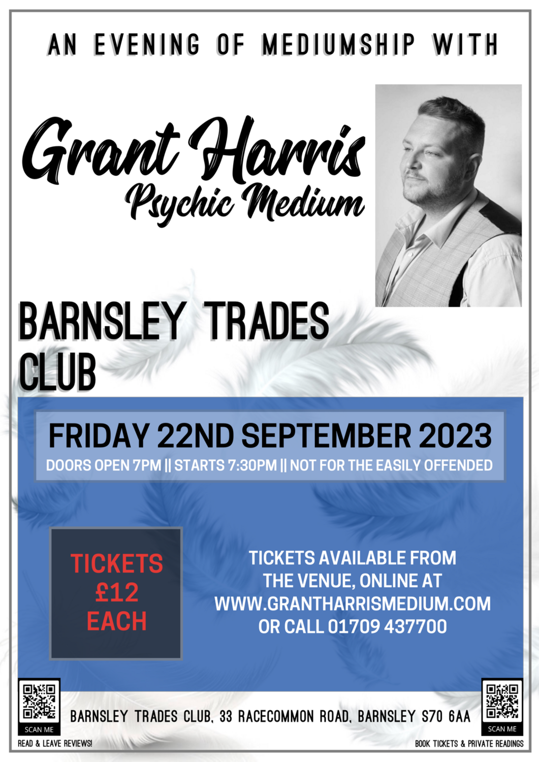 Barnsley Trades Club, Friday 22nd September 2023