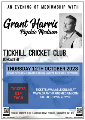 Tickhill Cricket Club, Doncaster, Thursday 12th October 2023