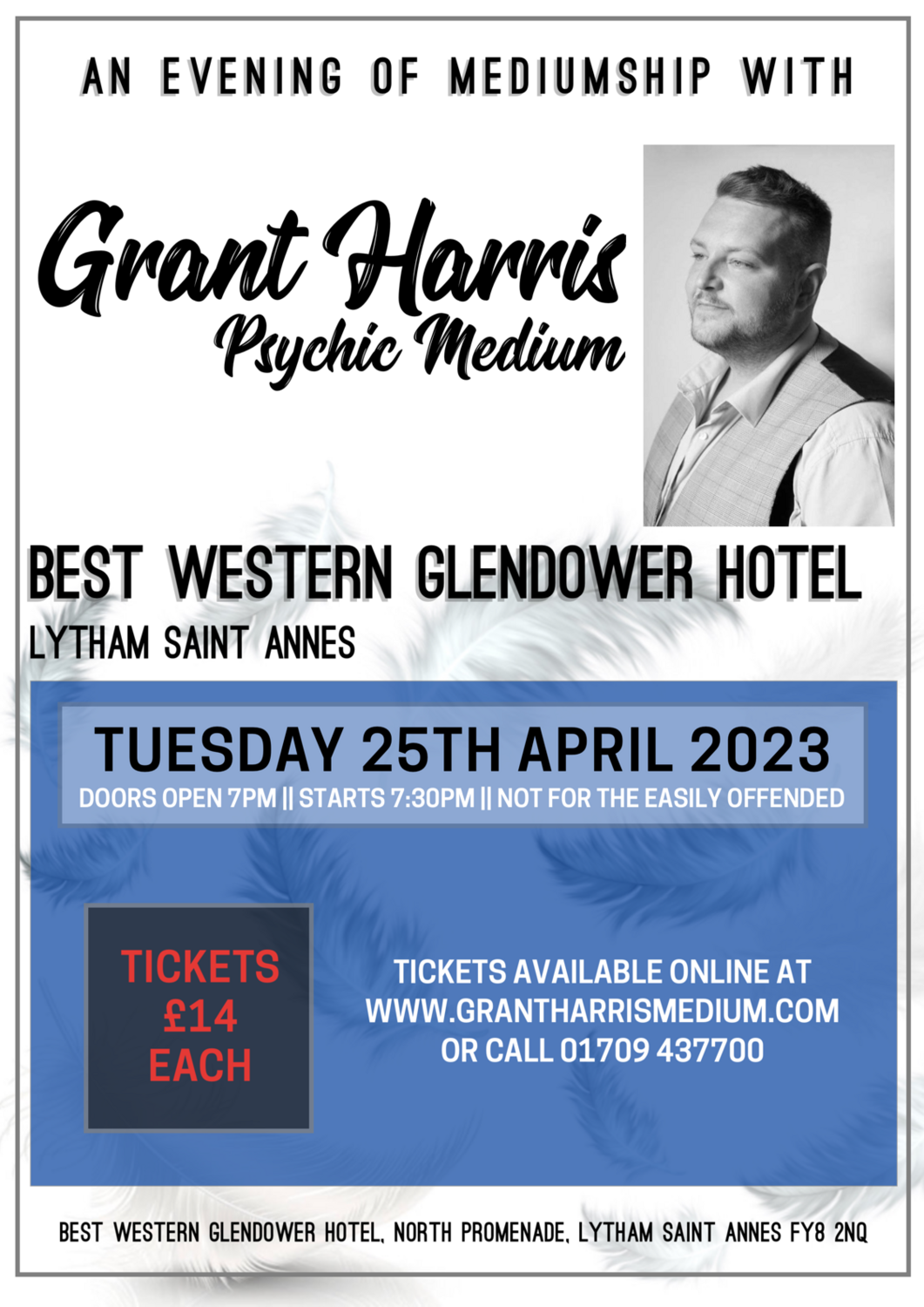 Glendower Hotel, Lytham St Annes, Tuesday 25th April
