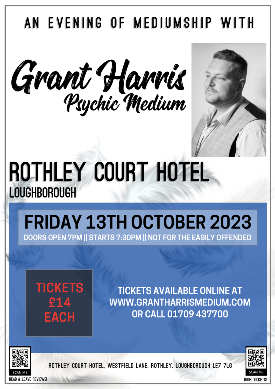 Rothley Court Hotel, Rothley Loughborough, Friday 13th October 2023