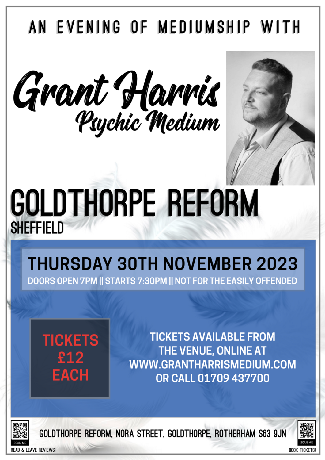 Goldthorpe Reform WMC, Rotherham, Thursday 30th November 2023