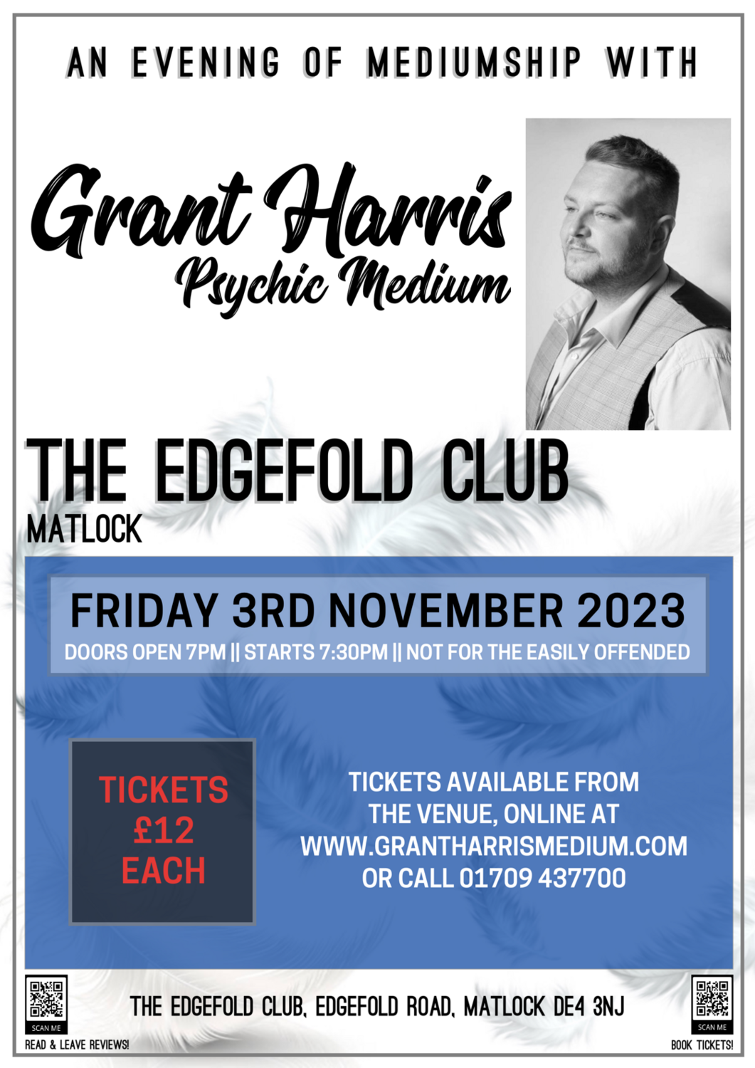 The Edgefold Club, Matlock, Friday 3rd November 2023