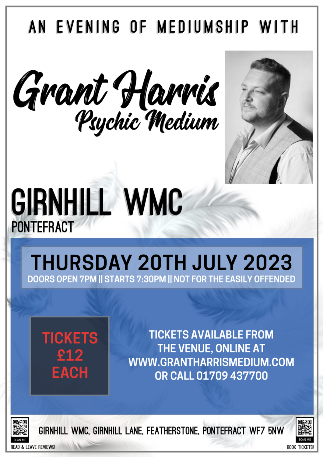 Girnhill WMC, Featherstone Pontefract, Thursday 20th July 2023