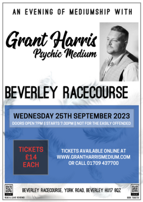 Evening of Mediumship, Beverley Racecourse, Wednesday 27th September 2023