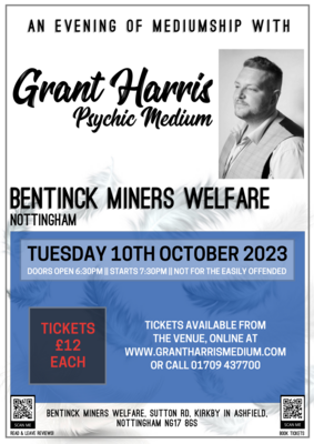 Bentinck Miners Welfare, Kirkby in Ashfield, Tuesday 10th October
