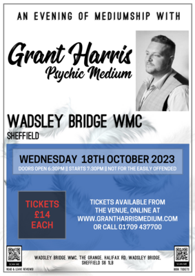 Wadsley Bridge WMC, Sheffield, Wednesday 18th October 2023