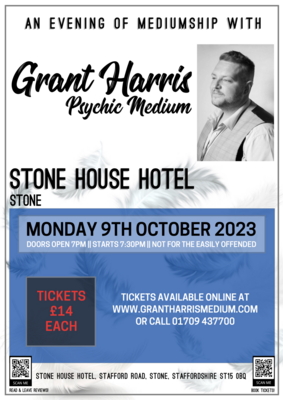 Stone House Hotel, Stone, Monday 9th October 2023