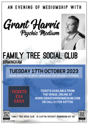 The Family Tree Social Club, Birmingham, Tuesday 17th October 2023